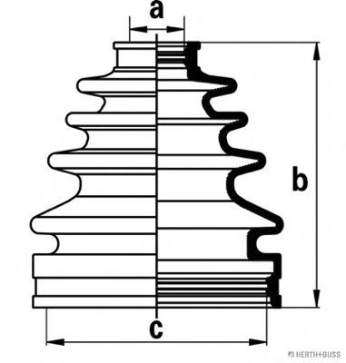 Пильовик ШРКШа (компл.) NISSAN PATHFINDER 00-, TOYOTA LAND CRUISER 100 (вир-во Jakoparts) BLUEPRINT арт. J2882011