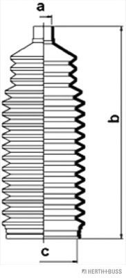 Пильовик рульової рейки OPEL, CHEVROLET, DAEWOO, TOYOTA (вир-во Jakoparts) PARTSMALL арт. J4102008