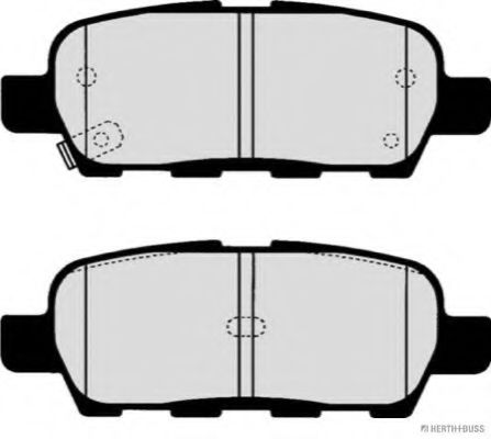 Колодки гальмівні дискові задні NISSAN (вир-во Jakoparts) PARTSMALL арт. J3611044