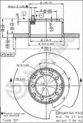 Гальмівний диск BOSCH арт. 08395920