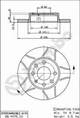 Гальмівний диск BOSCH арт. 08447575