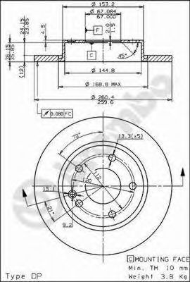 Гальмівний диск BOSCH арт. 08735811