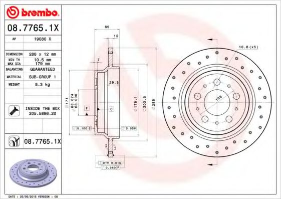 Гальмівний диск FEBIBILSTEIN арт. 0877651X