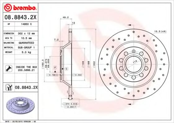 Гальмівний диск ABS арт. 0888432X