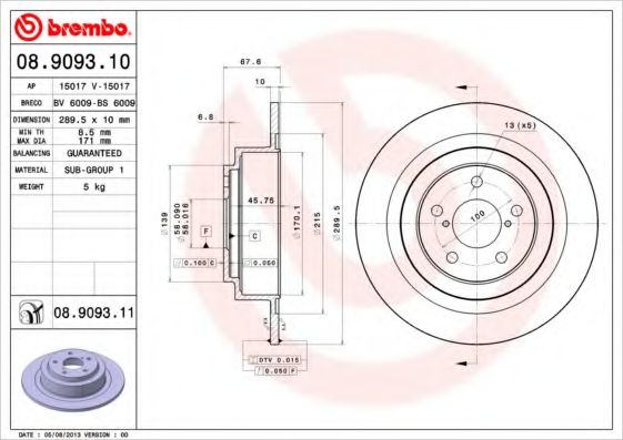 Гальмівний диск FEBIBILSTEIN арт. 08909311