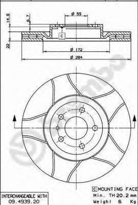 Гальмівний диск ABS арт. 09493976