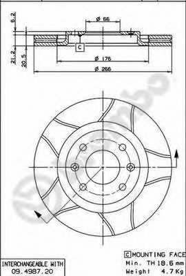 Гальмівний диск ABS арт. 09498776