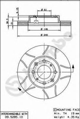 Гальмівний диск ABS арт. 09528575