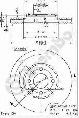 Гальмівний диск BLUEPRINT арт. 09762811