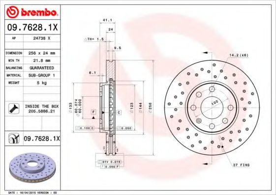 Гальмівний диск FEBIBILSTEIN арт. 0976281X