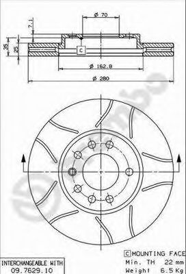 Гальмівний диск BLUEPRINT арт. 09762975