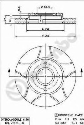 Р”РёСЃРє РіР°Р»СЊРјС–РІРЅРёР№ BREMBO арт. 09780675