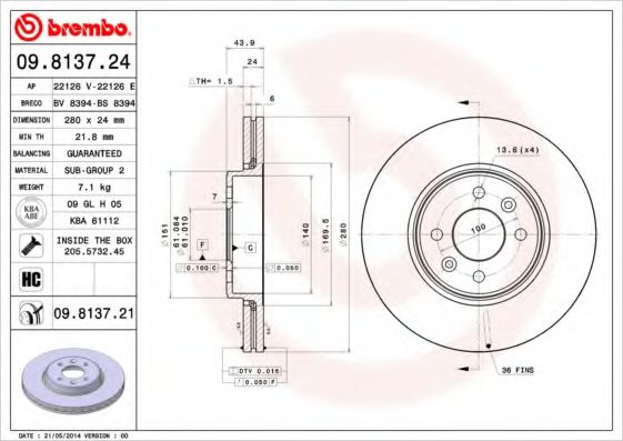 Р”РёСЃРє РіР°Р»СЊРјС–РІРЅРёР№ FEBIBILSTEIN арт. 09813721