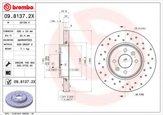 Гальмівний диск FERODO арт. 0981372X