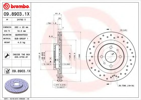 Гальмівний диск FERODO арт. 0989031X