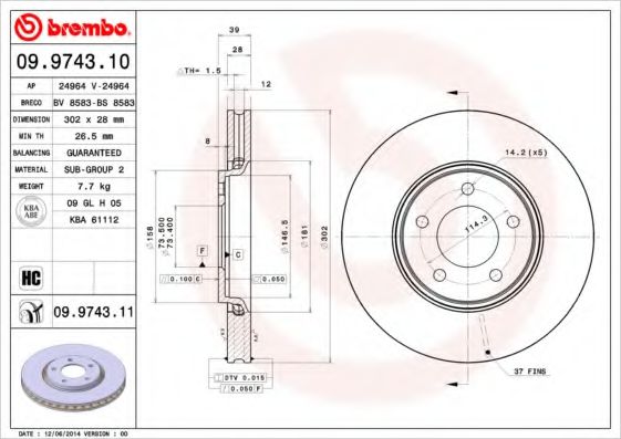 Гальмівний диск BOSCH арт. 09974311