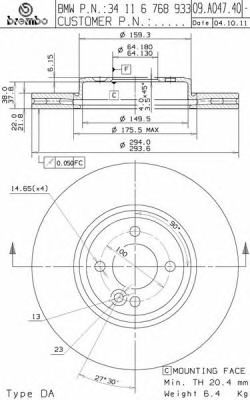 Гальмівний диск FRICTION MASTER арт. 09A04741