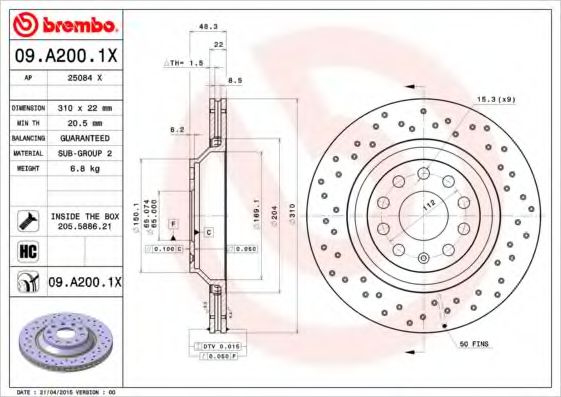 Р”РёСЃРє РіР°Р»СЊРјС–РІРЅРёР№ FEBIBILSTEIN арт. 09A2001X