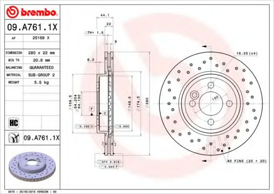 Р”РёСЃРє РіР°Р»СЊРјС–РІРЅРёР№ BLUEPRINT арт. 09A7611X