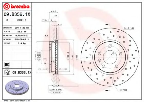 Гальмівний диск FEBIBILSTEIN арт. 09B3561X