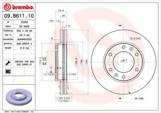 Р”РёСЃРє РіР°Р»СЊРјС–РІРЅРёР№ NIPPARTS арт. 09B61110