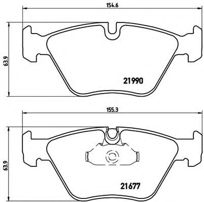 Колодка гальм. диск. BMW 3 (E46), 5 (E39) передн. (вир-во BREMBO) CIFAM арт. P06065