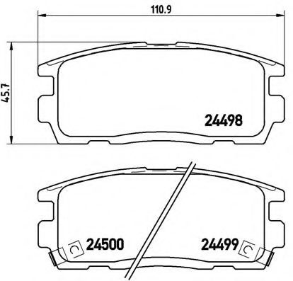 Гальмівні колодки дискові GENERALMOTORS арт. P10004