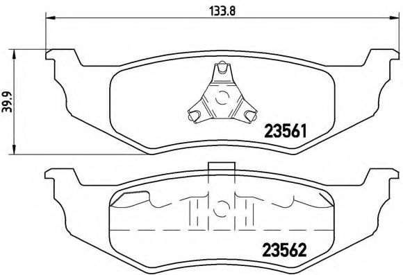 Гальмівні колодки дискові BOSCH арт. P11010