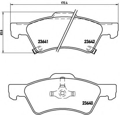 Гальмівні колодки дискові BOSCH арт. P11015