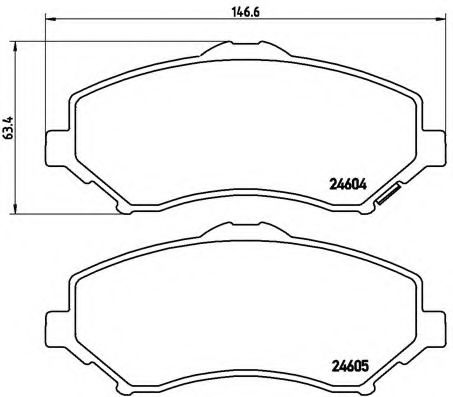 Гальмівні колодки дискові BOSCH арт. P11025