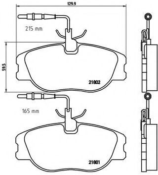 Гальмівні колодки дискові METELLI арт. P23061