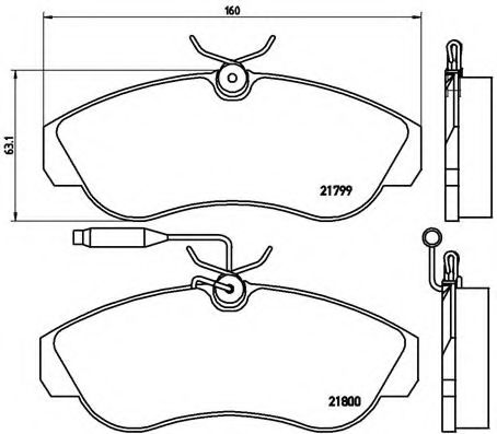 Гальмівні колодки дискові METELLI арт. P23069