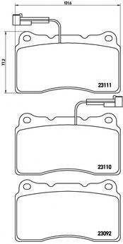 Гальмівні колодки дискові BOSCH арт. P23078