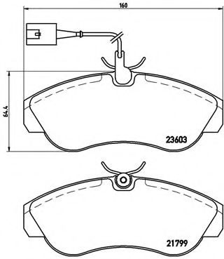 Гальмівні колодки дискові BOSCH арт. P23084