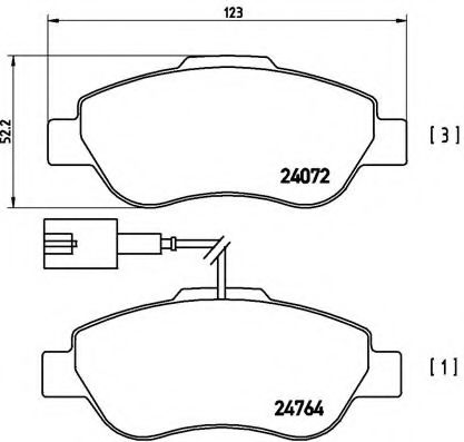 Гальмівні колодки дискові REMSA арт. P23107