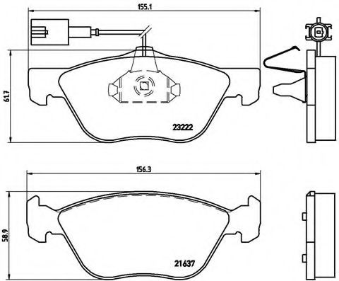 Гальмівні колодки дискові BOSCH арт. P23116