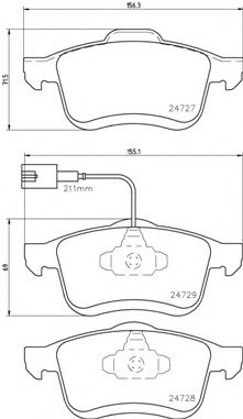 Гальмівні колодки дискові BOSCH арт. P23130