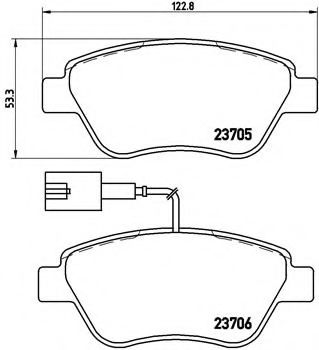 Гальмівні колодки дискові BOSCH арт. P23141