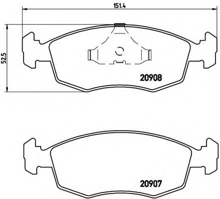 Гальмівні колодки дискові BOSCH арт. P24019