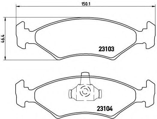 Гальмівні колодки дискові BOSCH арт. P24043