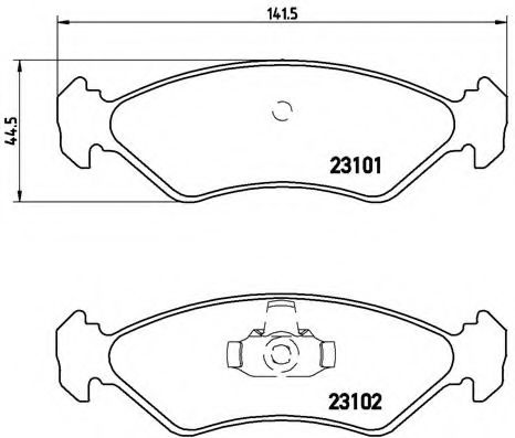 Гальмівні колодки дискові BOSCH арт. P24044