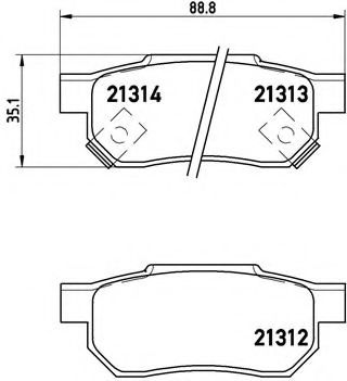 Гальмівні колодки дискові BLUEPRINT арт. P28017