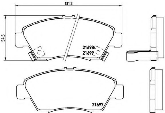 Гальмівні колодки дискові JAPANPARTS арт. P28024