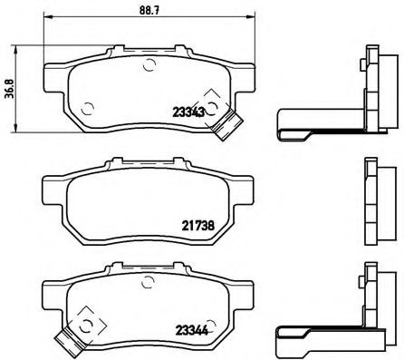 Гальмівні колодки дискові BOSCH арт. P28025