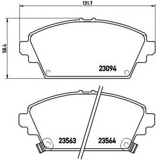 Гальмівні колодки дискові REMSA арт. P28029