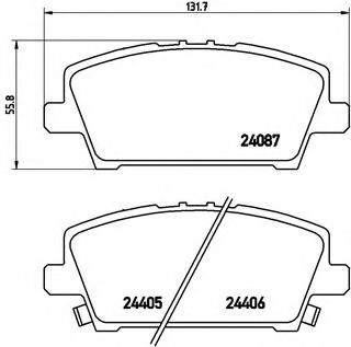 Гальмівні колодки дискові BOSCH арт. P28037