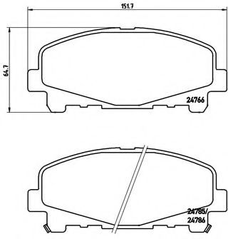 Гальмівні колодки дискові BLUEPRINT арт. P28043