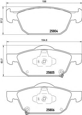 Гальмівні колодки дискові BLUEPRINT арт. P28076