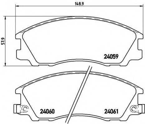 Гальмівні колодки дискові JAPANPARTS арт. P30017