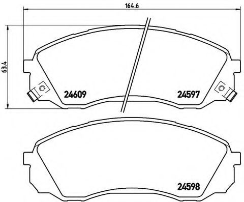 Гальмівні колодки дискові HYUNDAI арт. P30041